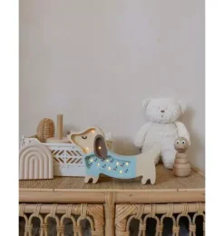 Janie and Jack Lighting-Mini Puppy Lamp cherries on blue