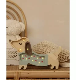 Janie and Jack Lighting-Mini Puppy Lamp mushrooms on green