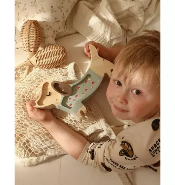 Janie and Jack Lighting-Mini Puppy Lamp mushrooms on green