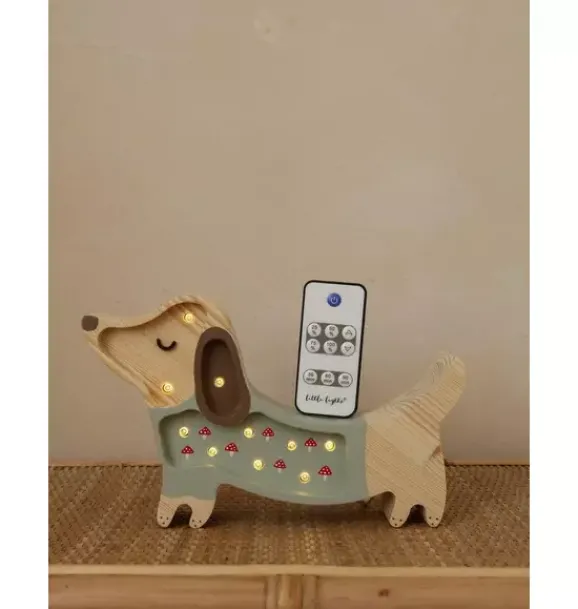 Janie and Jack Lighting-Mini Puppy Lamp mushrooms on green