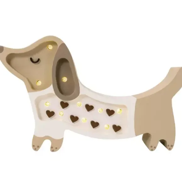 Janie and Jack Lighting-Mini Puppy Lamp chocolate heart