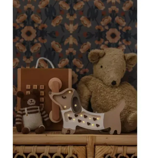 Janie and Jack Lighting-Mini Puppy Lamp chocolate heart