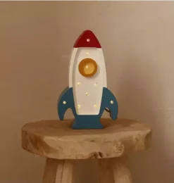 Janie and Jack Lighting-Mini Rocket Ship Lamp wood