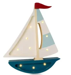 Janie and Jack Lighting-Mini Sailboat Lamp teal