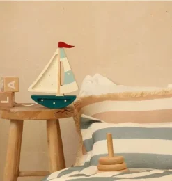 Janie and Jack Lighting-Mini Sailboat Lamp teal