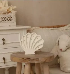 Janie and Jack Lighting-Mini Seashell Lamp white pearl