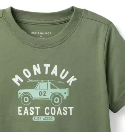 Janie and Jack Tees-Montauk Tee lichen green