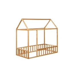 Janie and Jack Toddler Furniture|Bedroom Furniture-Montessori House Bed with Rails / Size Twin wood