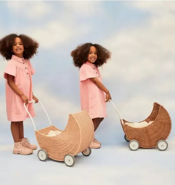 Janie and Jack Dolls-Moon Strolley - natural