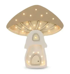 Janie and Jack Lighting-Mushroom House Lamp fairies light brown