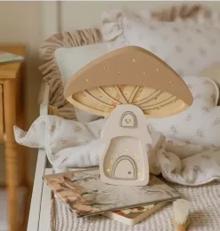 Janie and Jack Lighting-Mushroom House Lamp fairies light brown