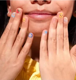 Janie and Jack Kids Accessories-Nail Stickers Kawaii orange
