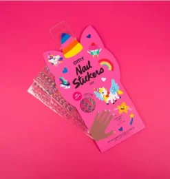 Janie and Jack Kids Accessories-Nail Stickers Unicorn pink