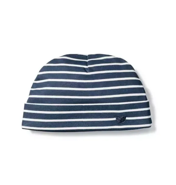 Janie and Jack Baby Accessories|Family Matching Pajamas-Pima Cotton Hat navy stripe