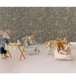 Janie and Jack Dolls-Nursery Table, Baby Mouse - ocher