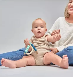 Janie and Jack Teethers And Bottles-Ocean Arch Teether + Clip Set aqua