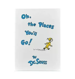 Janie and Jack Books-OH THE PLACES YOU'LL GO  LEATHER EDITION white