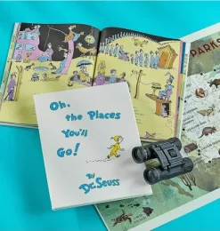 Janie and Jack Books-OH THE PLACES YOU'LL GO  LEATHER EDITION white