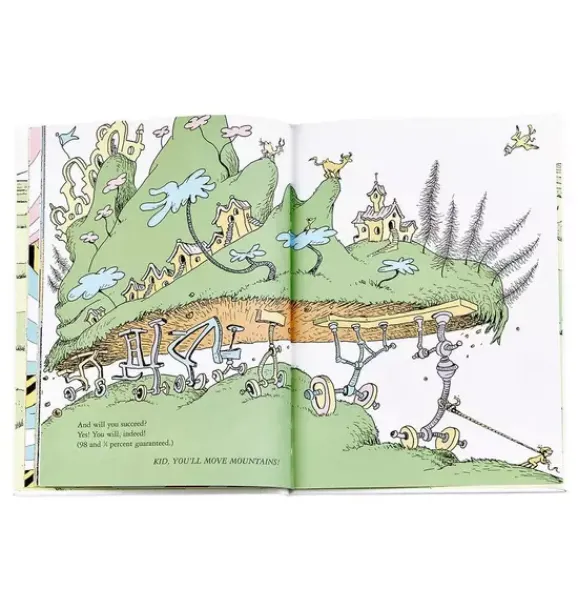 Janie and Jack Books-OH THE PLACES YOU'LL GO LEATHER EDITION white