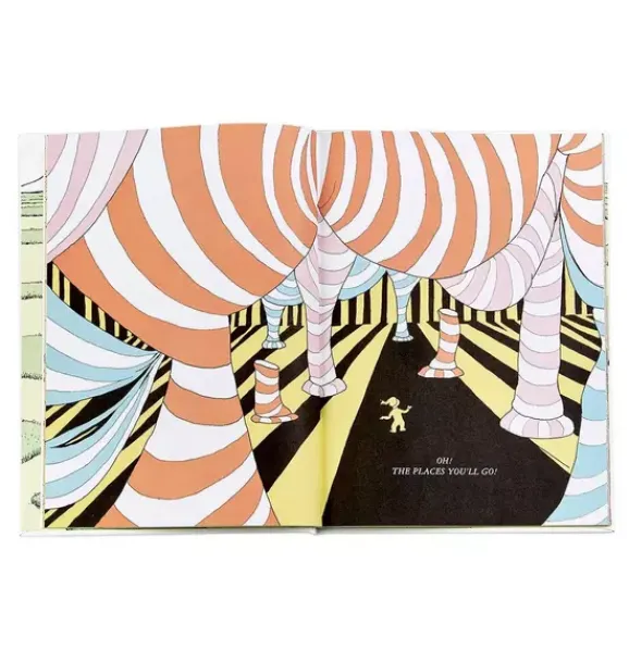 Janie and Jack Books-OH THE PLACES YOU'LL GO LEATHER EDITION white