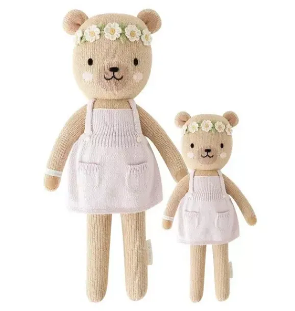 Janie and Jack Stuffed Animals-Olivia the honey bear light/pastel purple