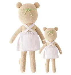 Janie and Jack Stuffed Animals-Olivia the honey bear light/pastel purple