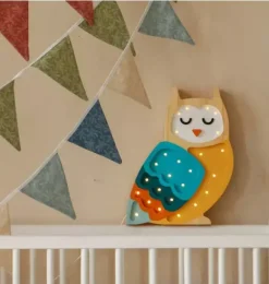 Janie and Jack Lighting-Owl Lamp ombre brown