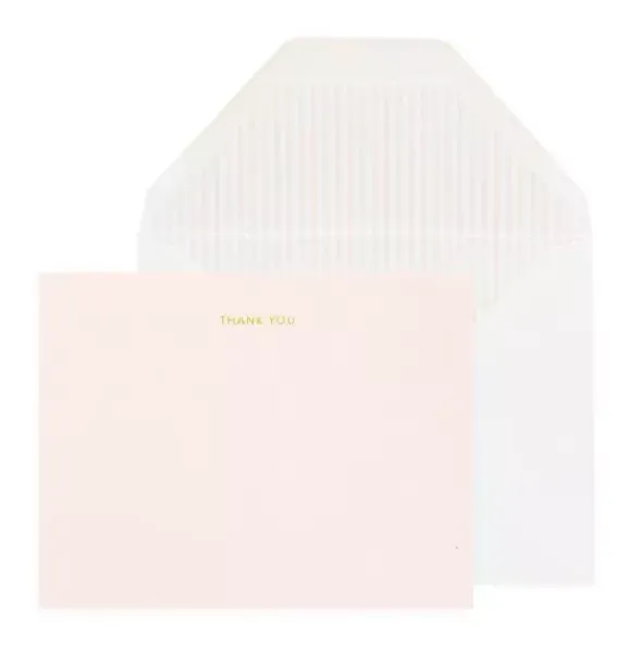 Janie and Jack Stationery-Pale Pink Thank You Card multi