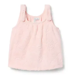 Janie and Jack Matching Sets|Sleeveless Tops-Palm Terry Top soft rose palm