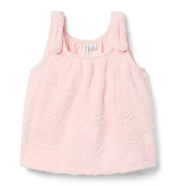 Janie and Jack Matching Sets|Sleeveless Tops-Palm Terry Top soft rose palm