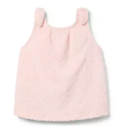 Janie and Jack Matching Sets|Sleeveless Tops-Palm Terry Top soft rose palm