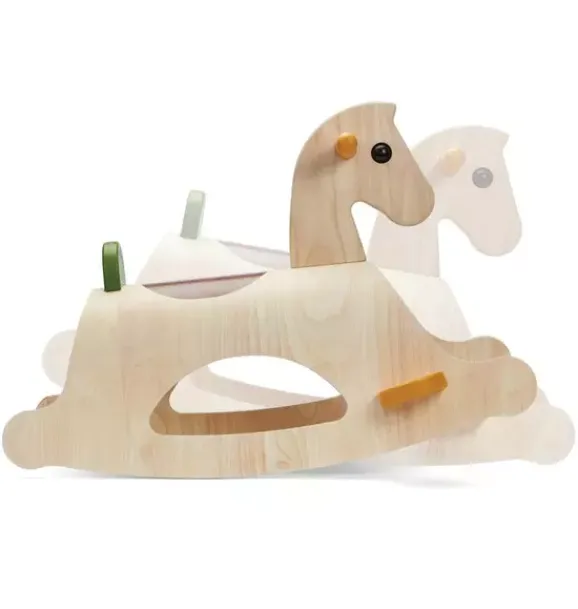 Janie and Jack Playroom-Palomino Rocking Horse - modern rustic