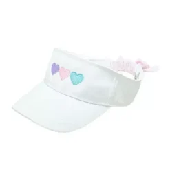 Janie and Jack Kids Accessories-Hearts Bow Visor pastel