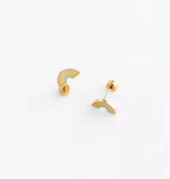 Janie and Jack Kids Accessories|Jewelry-Pastel Rainbow Stud Earrings multi