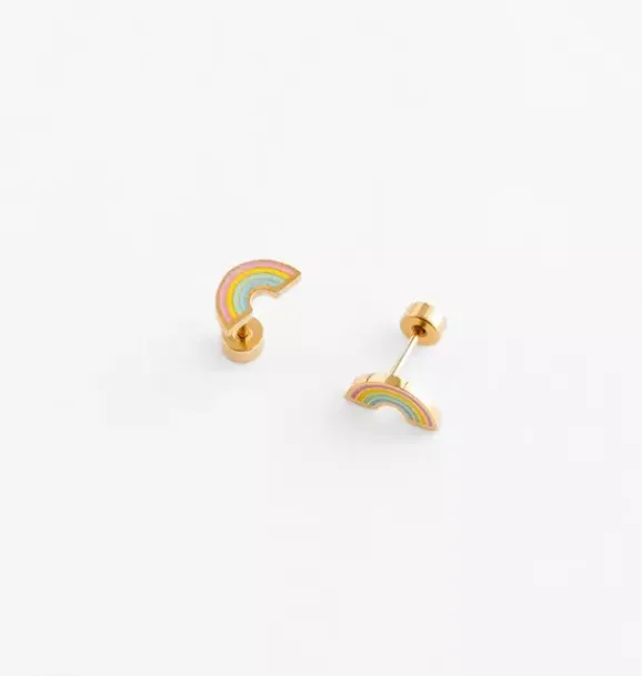 Janie and Jack Kids Accessories|Jewelry-Pastel Rainbow Stud Earrings multi