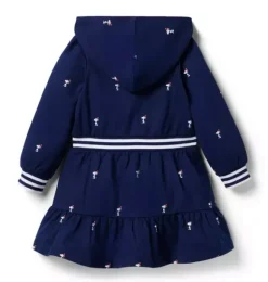 Janie and Jack Dresses-PEANUTS&trade; Snoopy Santa Hooded Dress merchant marine snoopy santa
