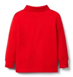 Janie and Jack Polos-PEANUTS&trade; Snoopy Santa Polo bradbury red