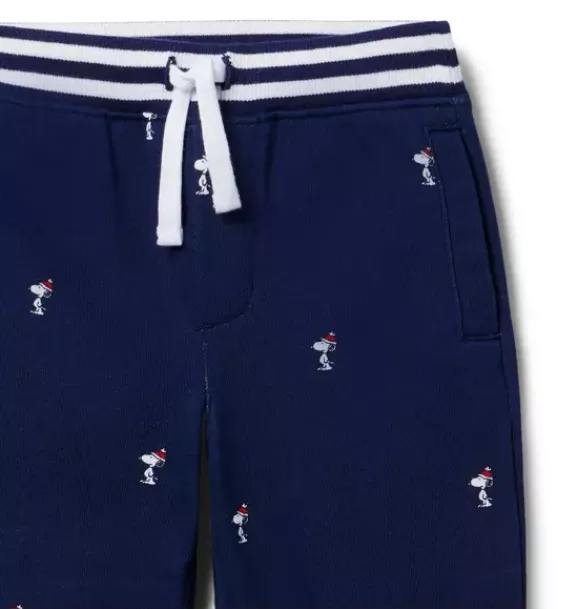 Janie and Jack Pants-PEANUTS™ Snoopy Santa Striped Cuff Jogger merchant marine snoopy santa