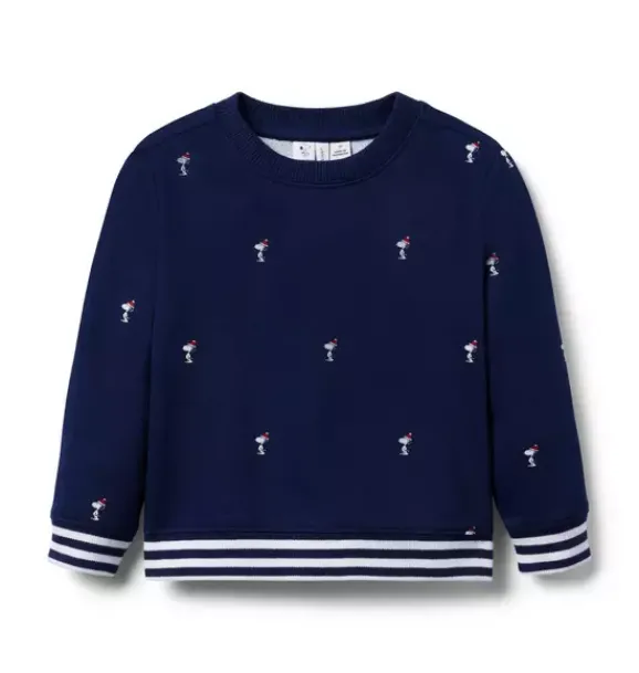 Janie and Jack Sweaters & Sweatshirts-PEANUTS™ Snoopy Santa Striped Cuff Sweatshirt merchant marine snoopy santa