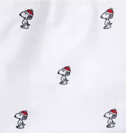 Janie and Jack Shirts-PEANUTS&trade; Snoopy Santa Poplin Shirt white snoopy santa