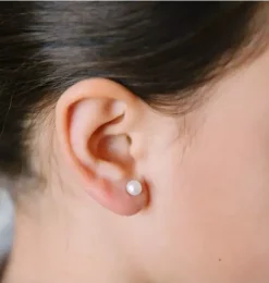 Janie and Jack Kids Accessories|Jewelry-Pearl Stud Earrings white