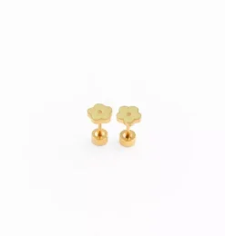 Janie and Jack Jewelry|Kids Accessories-Petite Flower Stud Earrings lime green