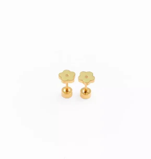 Janie and Jack Jewelry|Kids Accessories-Petite Flower Stud Earrings lime green