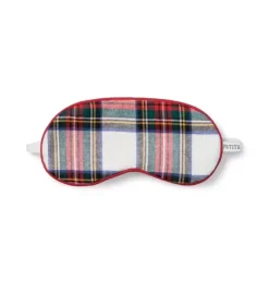 Janie and Jack Pajamas|Family Matching Pajamas-Petite Plume Balmoral Tartan Sleep Mask white tartan
