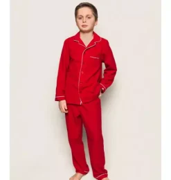 Janie and Jack Petite Plume|Pajama Sets-Petite Plume Flannel Pajama Set red