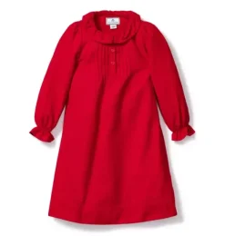 Janie and Jack Petite Plume|Family Matching Pajamas-Petite Plume Flannel Victoria Nightgown red