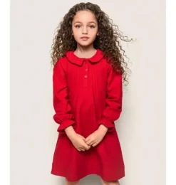 Janie and Jack Petite Plume|Family Matching Pajamas-Petite Plume Flannel Victoria Nightgown red