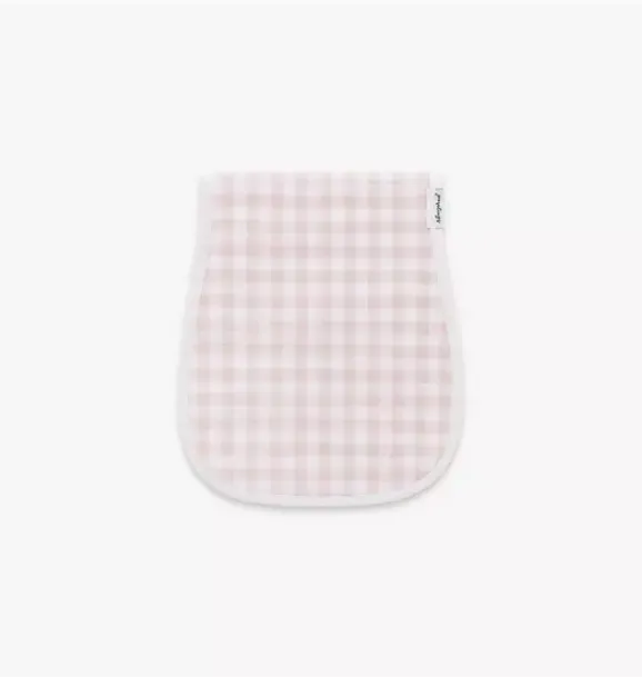 Janie and Jack Nursery-Picnic Gingham Burp Cloth - pink