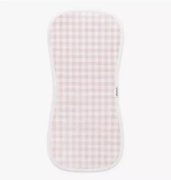 Janie and Jack Nursery-Picnic Gingham Burp Cloth - pink