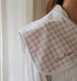 Janie and Jack Nursery-Picnic Gingham Burp Cloth - pink